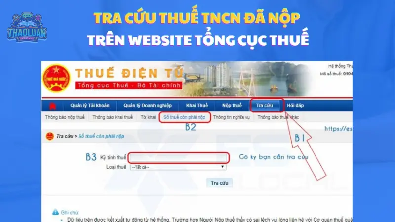 Cách tra cứu thuế thu nhập cá nhân online - Các bước đơn giản