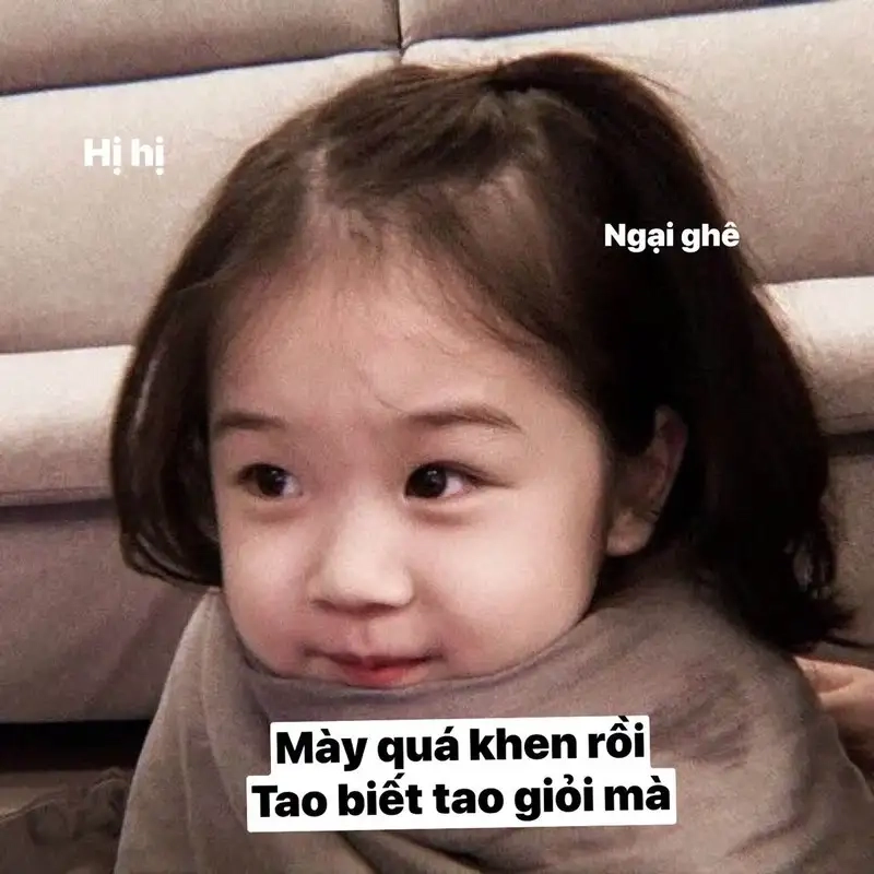 Meme giận dỗi cute thể hiện cảm xúc một cách hài hước và đáng yêu