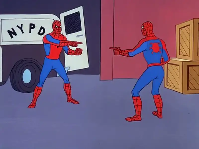 Two spiderman meme tạo nên sự dễ thương và vui nhộn