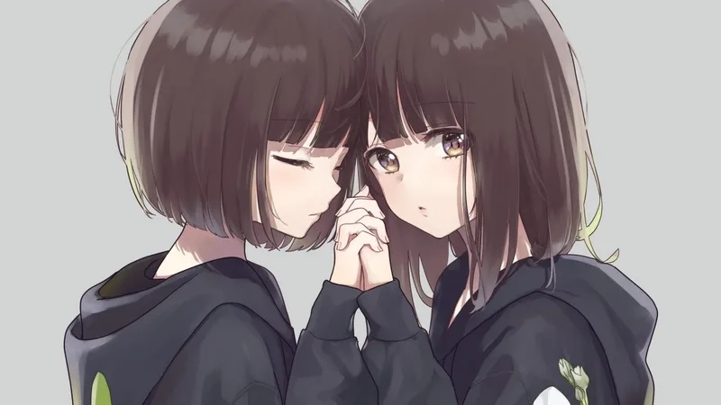 Chọn avatar đôi anime đen trắng để thể hiện phong cách độc đáo