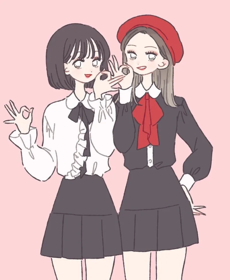 Chọn avatar đôi 2 nữ để thể hiện sự thân thiết giữa bạn bè