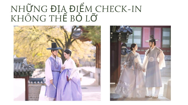 Du khách mặc hanbok check-in tại cung điện gyeongbokgung