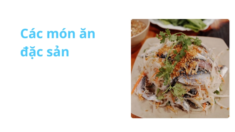 Thưởng thức đặc sản gỏi cá trích tươi ngon tại nhà hàng địa phương