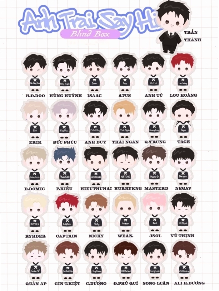 Ảnh 30 Anh Trai Say Hi chibi phong cách idol trên sân khấu