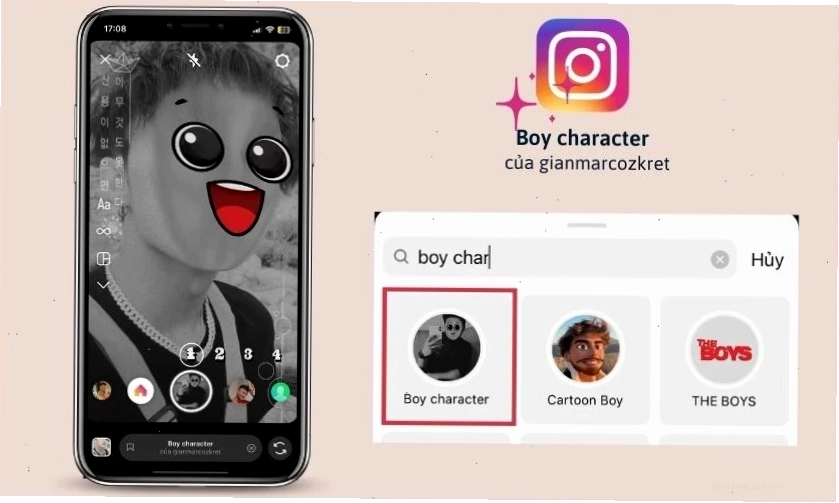 Ảnh chàng trai với filter boy character tạo phong cách trẻ trung