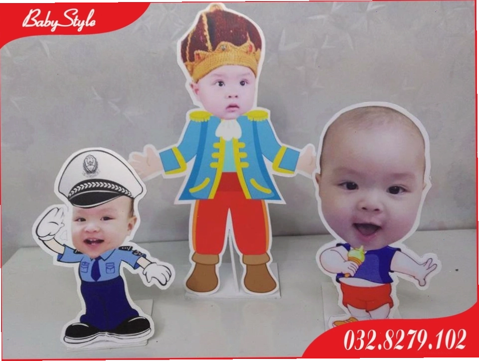 Ảnh chibi bé trai với phụ kiện hoạt hình dễ thương