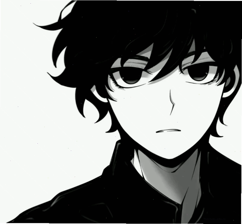Ảnh trai anime ngầu lạnh lùng trắng đen