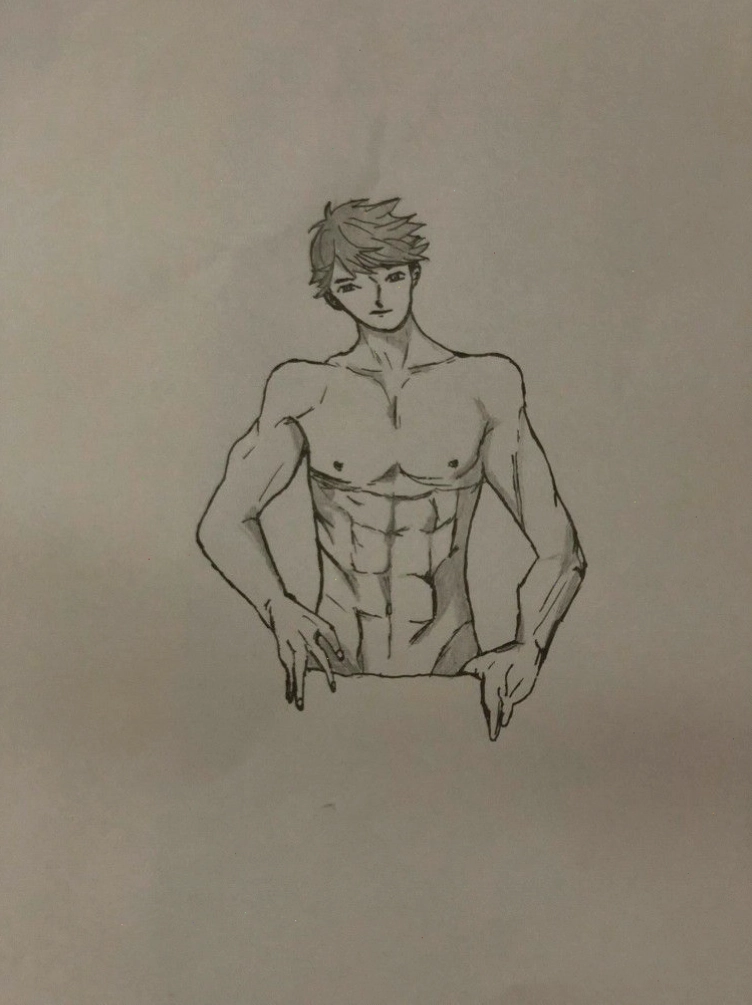 Anime boy 6 múi với phong thái ngầu và cuốn hút