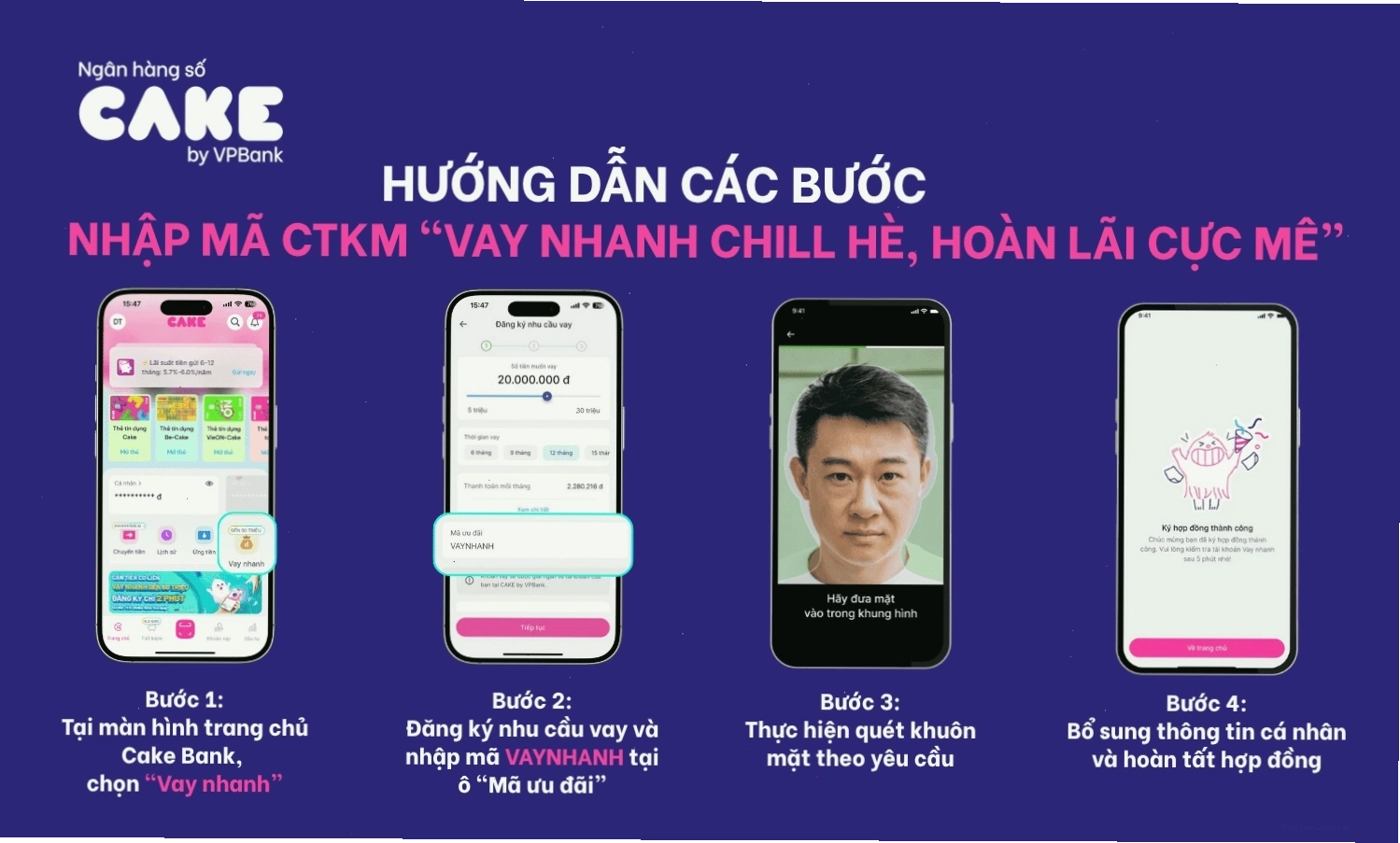 App vay tiền nhanh Cake by VPBank