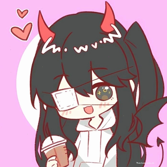 Avatar ác quỷ chibi cute với đôi mắt to tròn