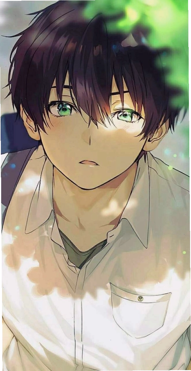 Avatar anime nam chibi với đôi mắt long lanh và nét buồn dịu dàng