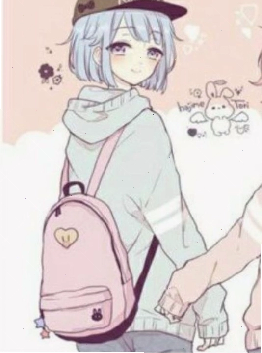 Avatar đôi anime với gam màu tươi sáng