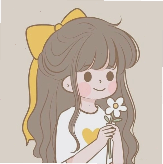 Avatar đơn giản cute với nhân vật anime mắt to tròn