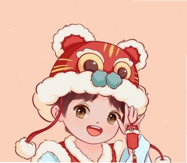 Avatar Tết Chibi với bao lì xì và câu đối