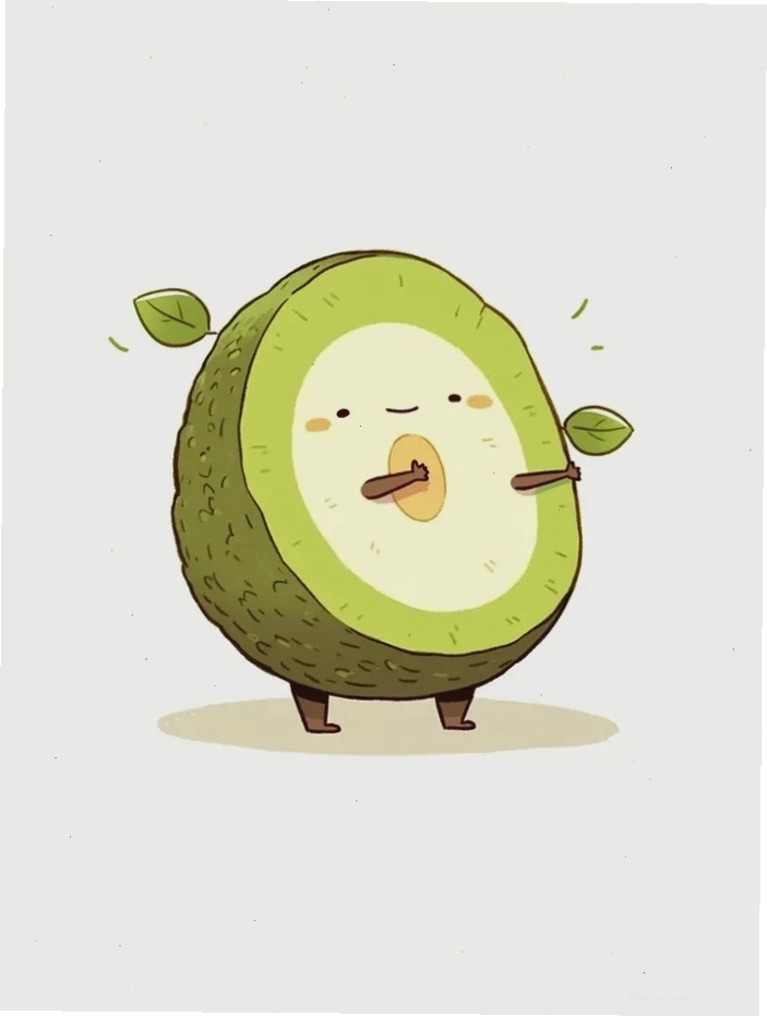 Avatar trái bơ chibi full HD sắc nét