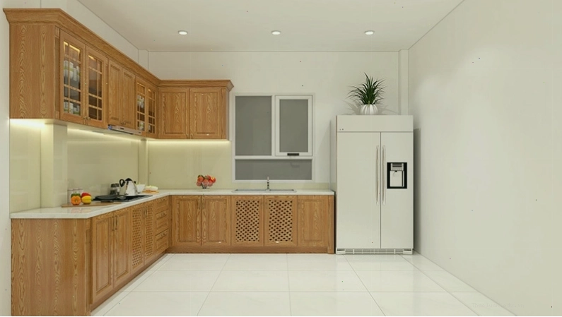 Bảng kích thước chuẩn của tủ bếp chữ L