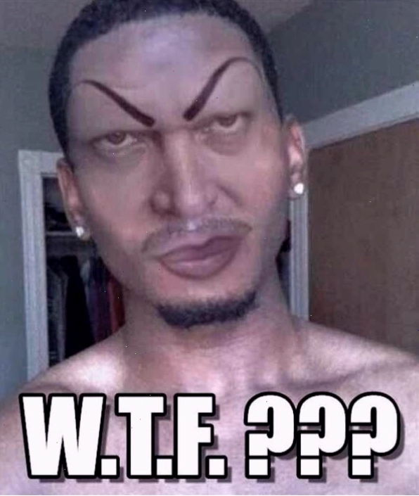 Biểu cảm ngạc nhiên khi xem meme WTF