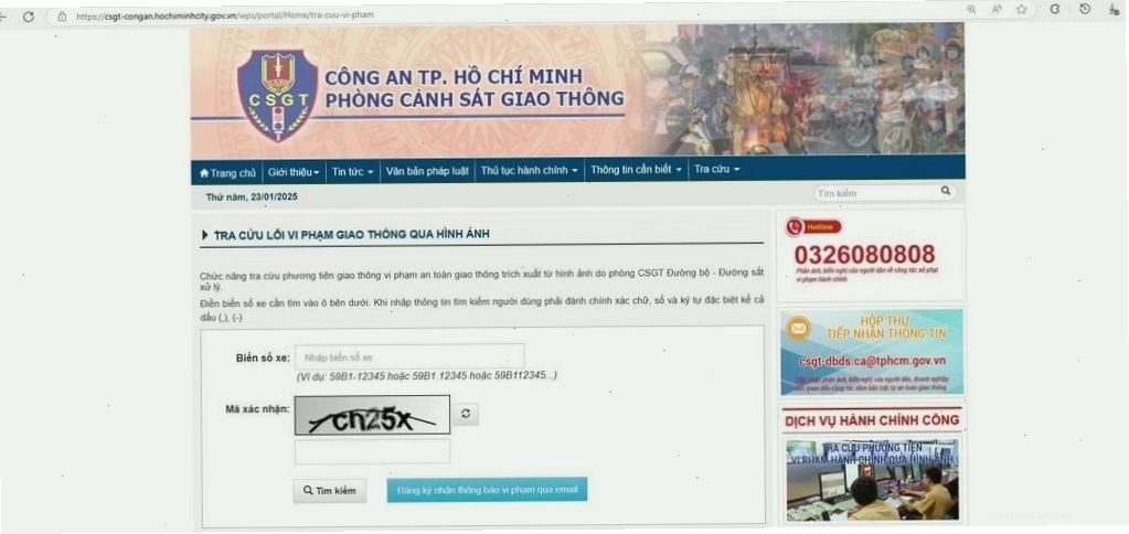 Biểu tượng ứng dụng tra cứu phạt nguội trên màn hình điện thoại