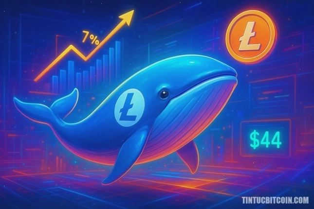 Cá voi Litecoin tăng 7% ví trong 5 tháng, LTC vẫn quanh 44 USD
