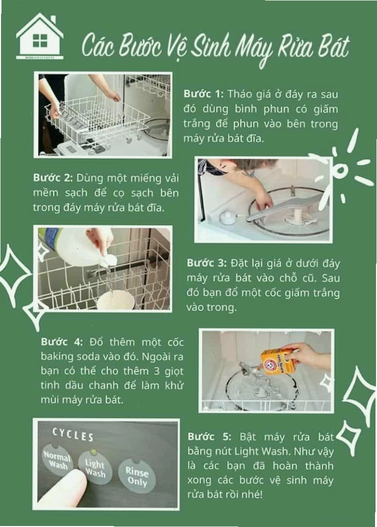 Các bước vệ sinh máy rửa bát định kỳ để đảm bảo hoạt động tốt