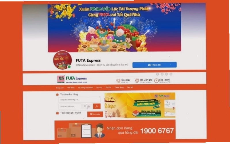 Các kênh liên hệ trực tuyến Futa Express