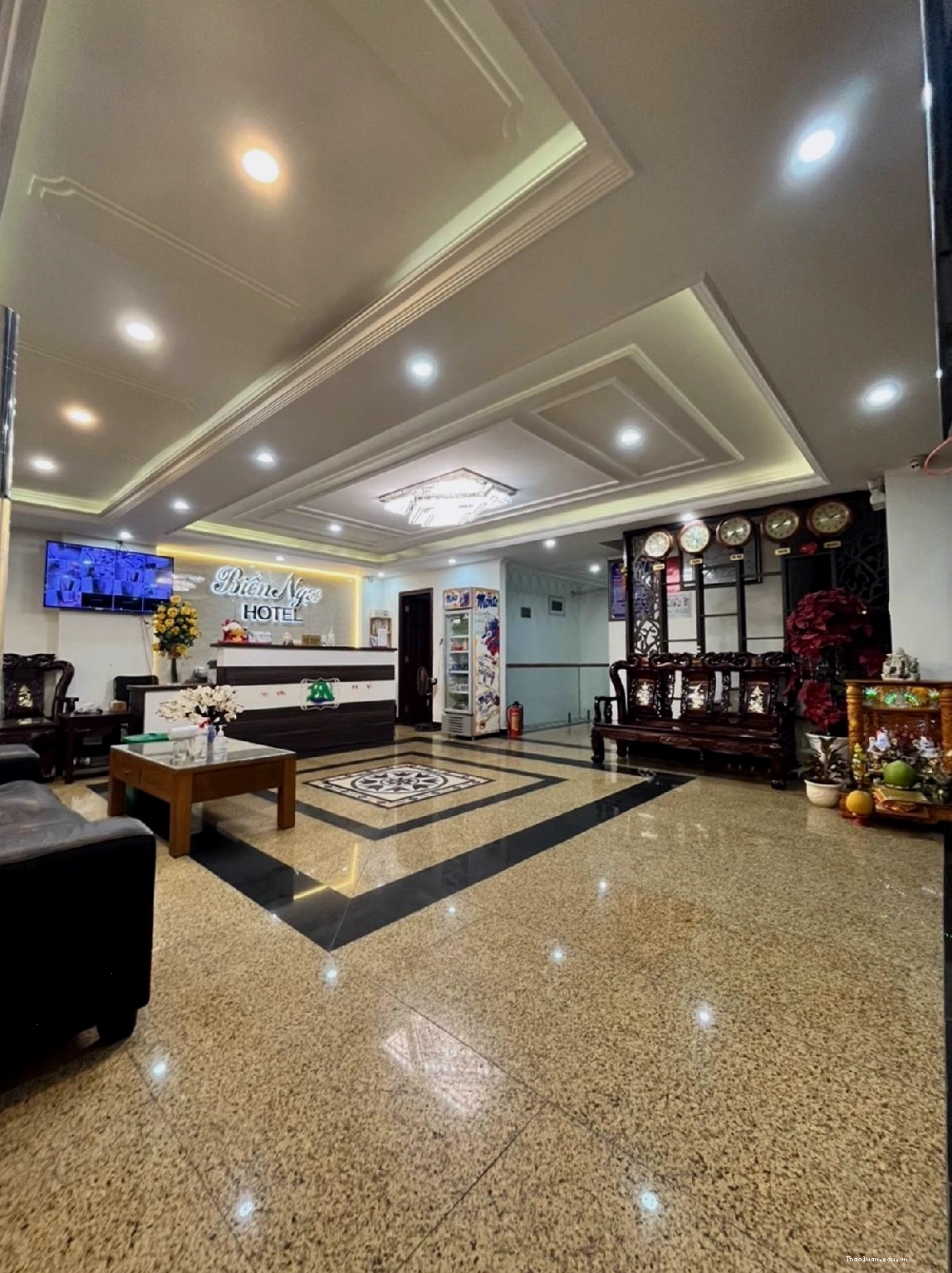 Cận cảnh một phòng nghỉ được dọn dẹp sạch sẽ