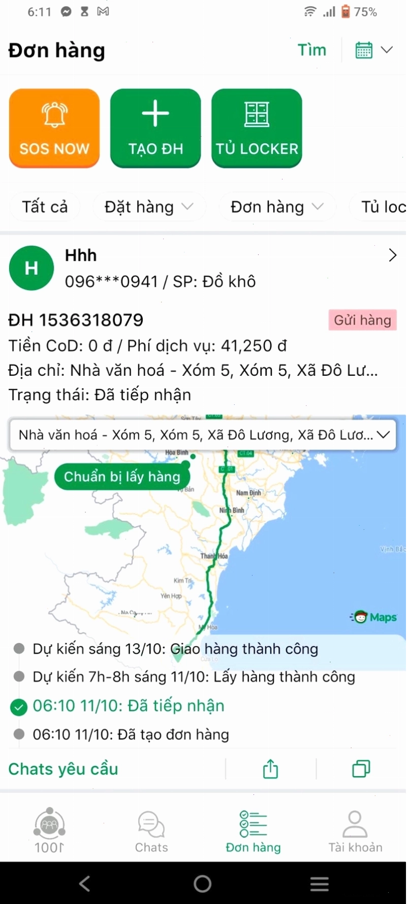 Cập nhật trạng thái đơn hàng GHTK