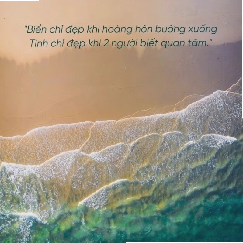 Caption đi biển về tình yêu