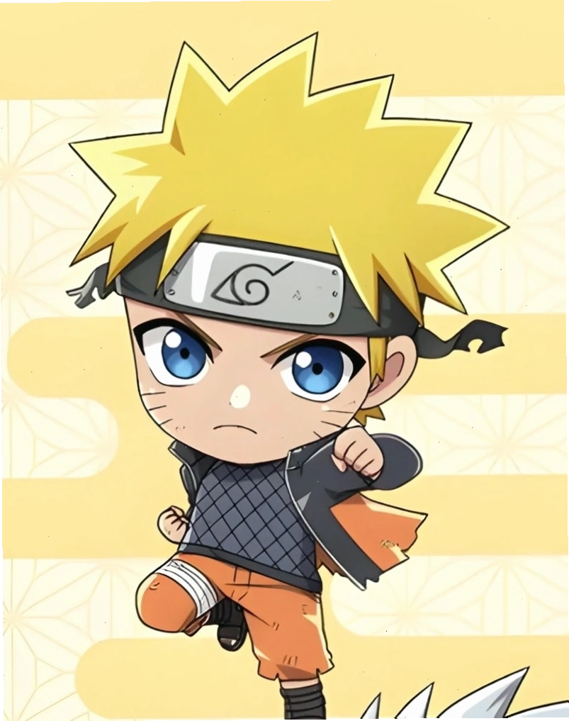 Chibi bé trai đang chơi đùa vui vẻ