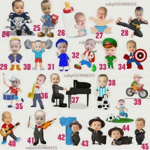 Chibi bé trai diện vest lịch lãm