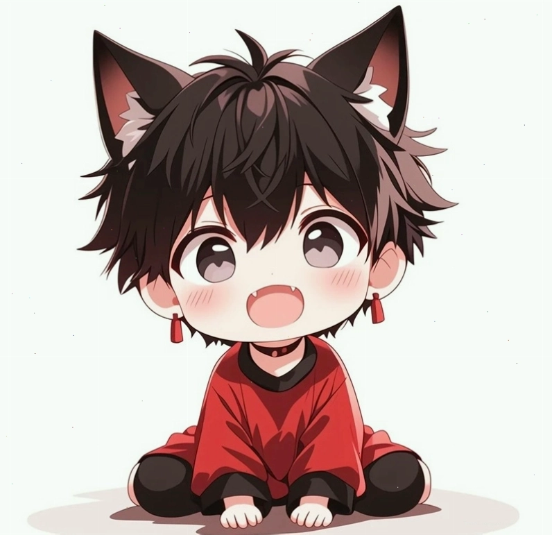 Chibi bé trai trong trang phục truyền thống