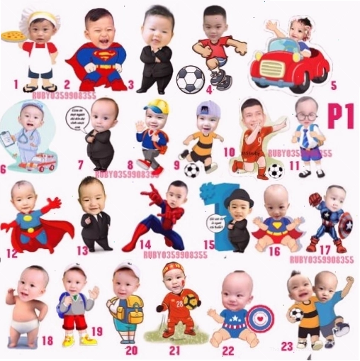 Chibi bé trai với trang phục thể thao năng động