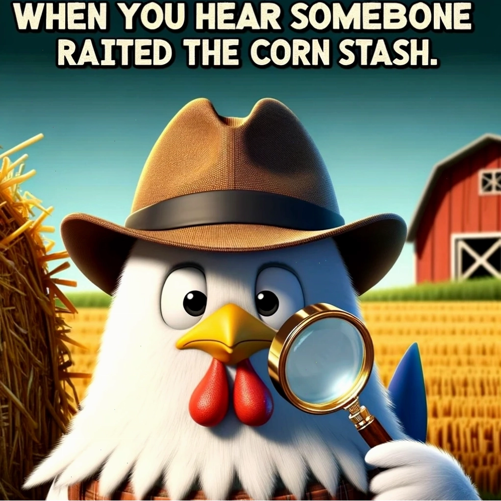 Chú gà biểu cảm hài hước, một ví dụ điển hình của chicken meme