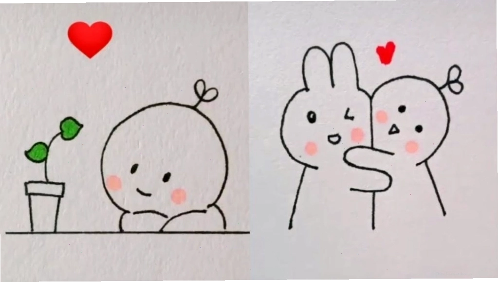 Cô gái anime dễ thương với mái tóc dài màu xanh dương