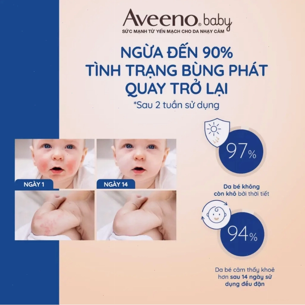 Đa dạng sản phẩm sữa tắm Aveeno Baby cho mọi nhu cầu