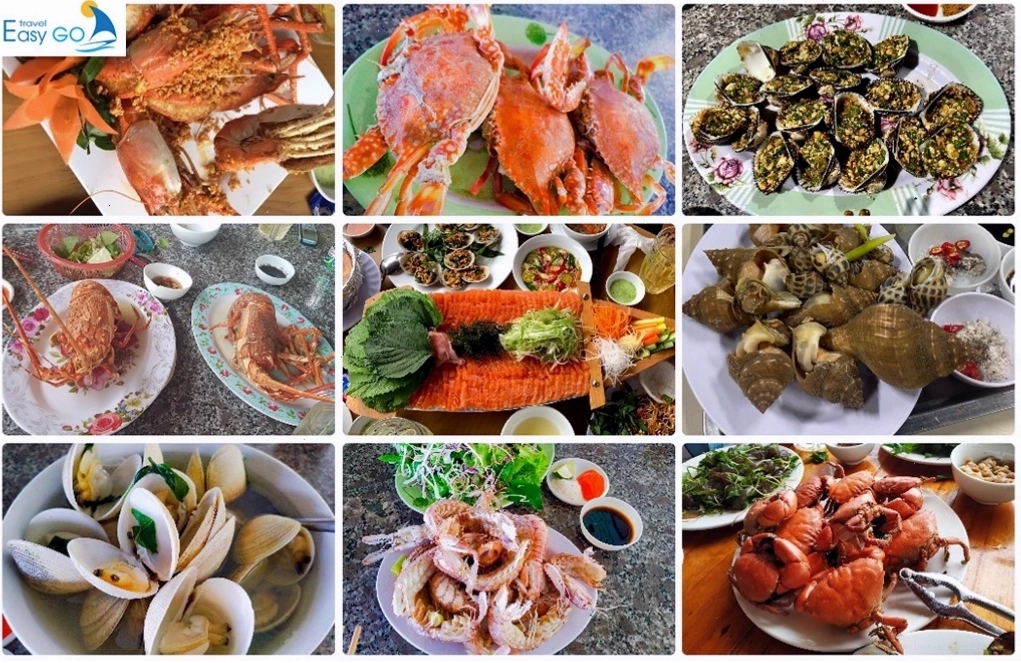 Đặc sản tại biển Quỳnh Nghĩa rất phong phú