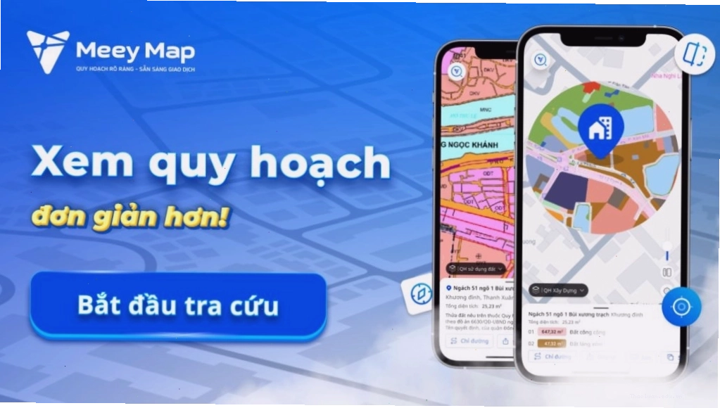 Giao diện tra cứu quy hoạch nhanh chóng trên Meey Map
