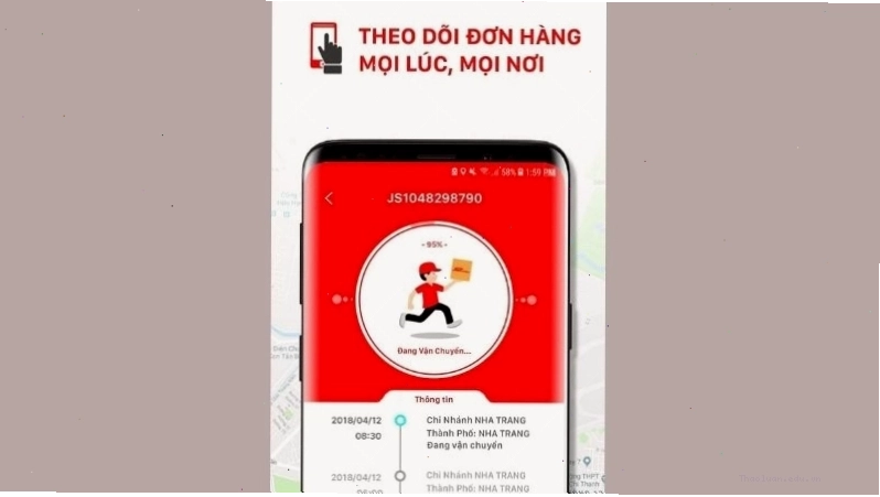 Giao diện tra cứu vận đơn J&T Express trên website