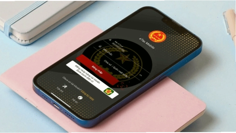 Giao diện ứng dụng eTax Mobile hướng dẫn nộp thuế đất