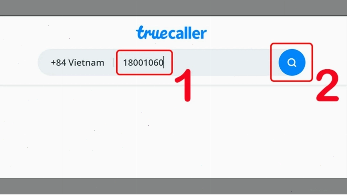 Giao diện ứng dụng Truecaller hiển thị thông tin người gọi