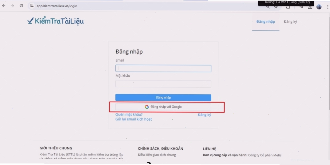 Hiển thị kết quả kiểm tra độ trùng lặp SKKN