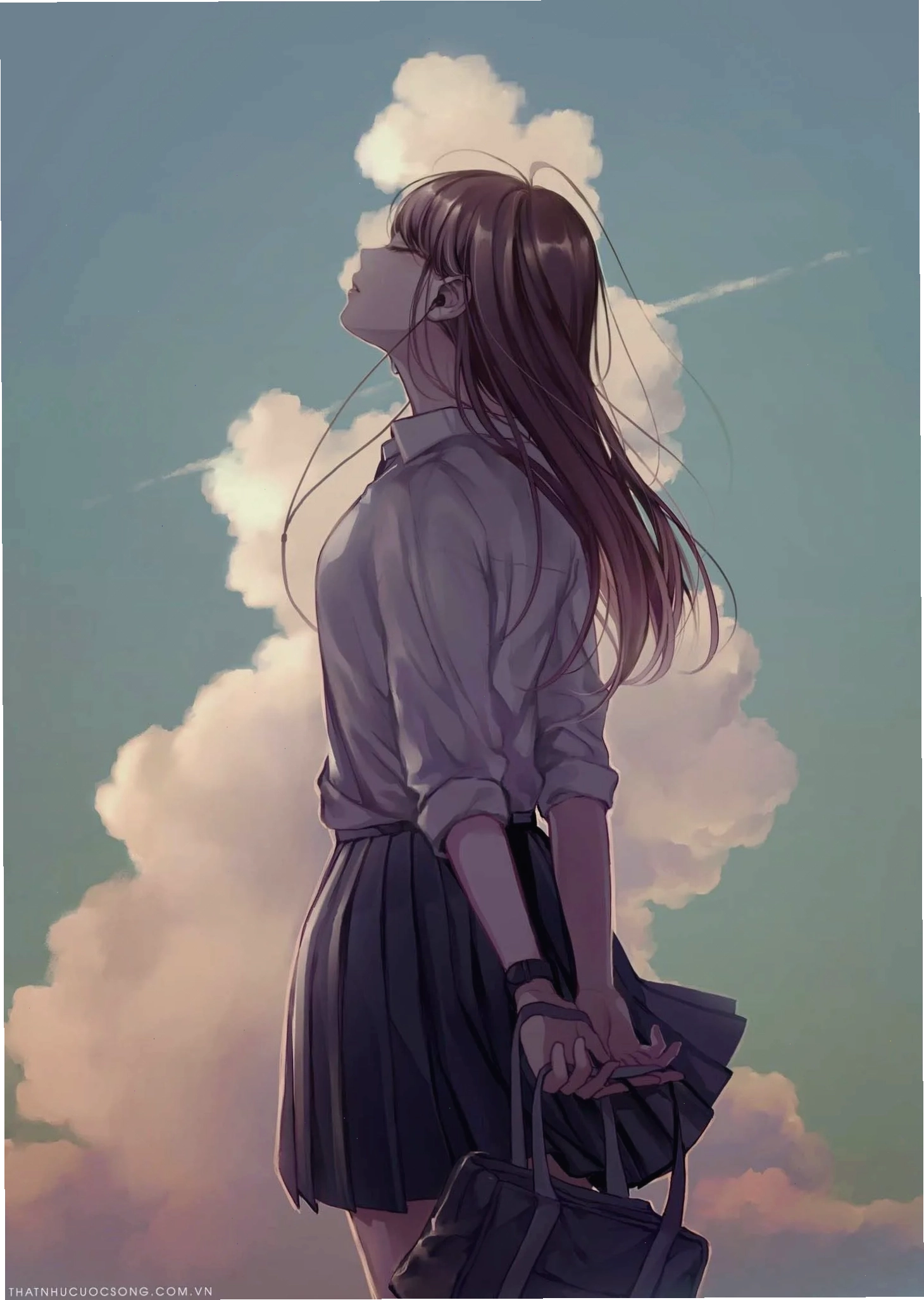 Hình ảnh avatar anime buồn thể hiện cảm xúc xót xa