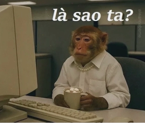 Hình ảnh meme con khỉ với nhiều biểu cảm khác nhau