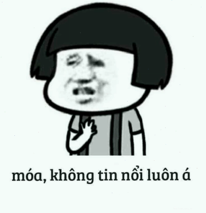 Hình ảnh meme đéo tin thể hiện sự ngạc nhiên