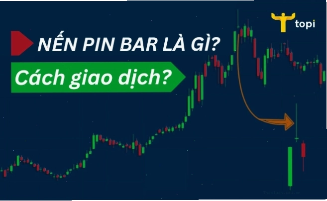 Hình ảnh minh họa sự kết hợp giữa nến Pin Bar và mô hình nến nhấn chìm