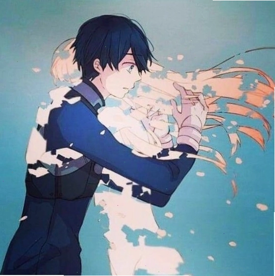 Hình Anime cặp đôi buồn