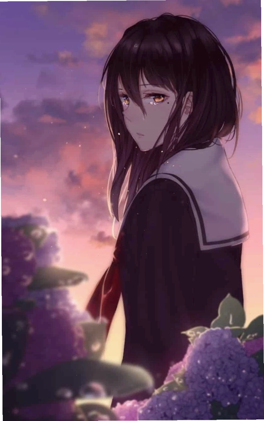 Hình đại diện avt Anime con gái buồn với đôi mắt long lanh