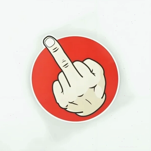Hình giơ ngón giữa meme