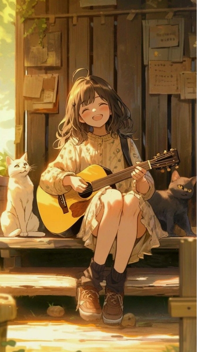 Hình nền anime với không gian huyền ảo