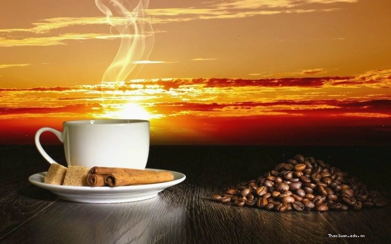 Hình nền chill ẩm thực với cà phê